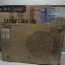 20" High Velocity Metal Floor Drum Fan, 4500 CFM Heavy Duty Industrial Shop Fan, 3 Speed, 360 Degree Tilt, Wall Mounted & Floor Design for Warehouse, Commercial, Barn, Garage - UL Safety Listed (Yellow)