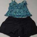 Tankini Two Piece with Shorts - Womens Tummy Control Swimsuit with Pockets Bathing Suit with V-Wire Boy Shorts Swimwear 2025 (Medium, Paisley)