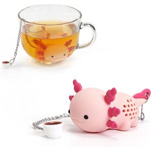 Axolotl Tea Infuser Tea Strainers For Loose Tea Silicone Tea Infusers Loose Leaf Tea Steeper Fun Kitchen Gadgets Axolotl Gifts