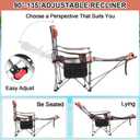 Yuntau 2 Set Reclining Beach Chairs with Umbrella & Footrest, Portable Adjustable Folding Mesh Lounge Chair with Headrest & Storage Bag for Camping, Fishing, Outdoor, Patio(Orange)