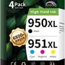 950xl and 951xl Ink Cartridges Combo Pack Compatible for HP 950 951 Ink Cartridges Combo Pack Replacement with HP OfficeJet Pro 8600 8610 8620 8100 8630 8660 8640 8615(4 Pack)