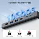 Acer Docking Station 3 Monitors with 3 HDMI, 13-in-1 USB C Hub for Laptop with 4K@60Hz HDMI, 1 Gbps Ethernet, 10Gbps Data, 100W PD, SD/TF, Laptop Dock for Acer/XPS/Spectre/Surface/Mac