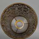 Medium Lamp Shade,Metal Lampshade with Flower Carved Pattern,Modern Style Lampshade for Table Lamp and Floor Light,20 x 12 x 12cm