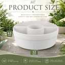 Patio Umbrella Planters Set, White, Country Style, 12"