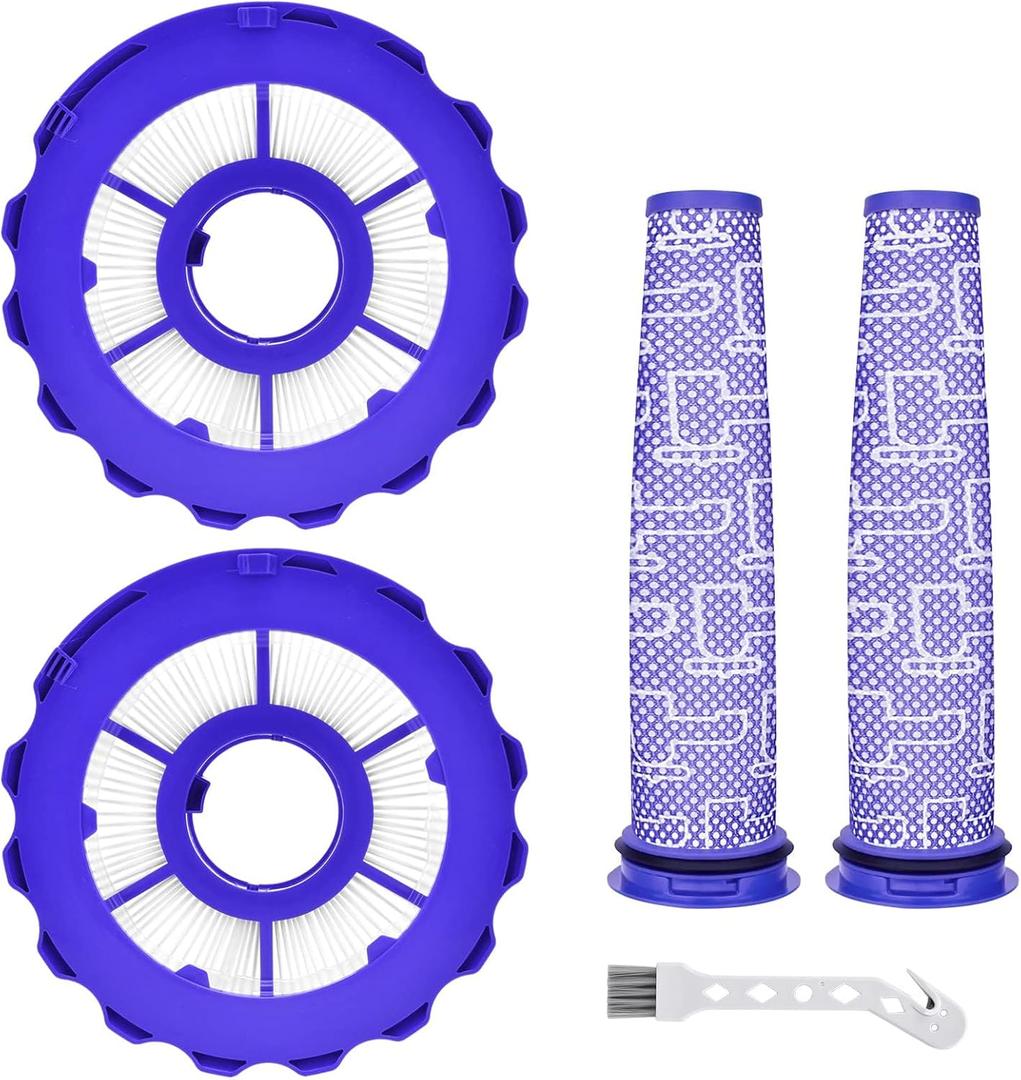 Filter Replacements for dy.son DC40, 2 Post-Motor & Pre-Motor Filters for DC42, Total Clean, UP16 Animal, UP19 Ball Multi Floor 2 Vacuum, Compare Part 923587-02 & 922676-01
