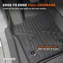 KUST Floor Mats for Toyota Tacoma 2024 2025 Accessories, All Weather TPE Rubber 2 Row Floor Liners High Edge (Double Cab & Automatic Transmission Only) (Not for Hybrid)