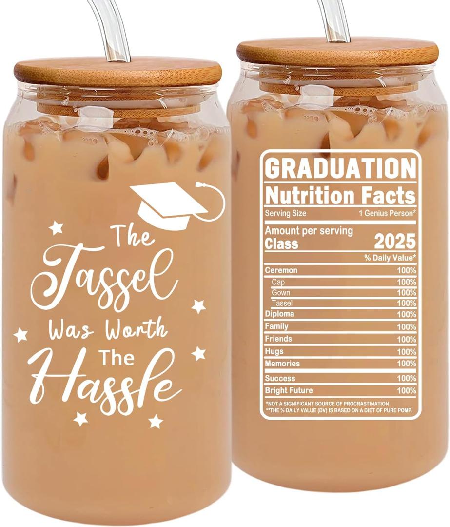 Undergo Graduation Gifts,Graduation Glass Up Tumbler 16oz (white03)
