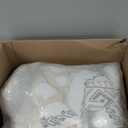 MOVE OVER Beige and Gray Tufted Comforter Set Queen Size 5 Pieces Bohemian Style Geometric Tufted Bedding Set Farmhouse Boho Aztec Comforter Set with 2 Decor Pillow Covers for Room Decor (White)