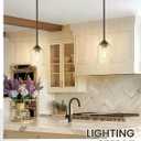 zeyu Farmhouse Hanging Pendant Lights 2 Pack, Modern Pendant Lights Kitchen Island with Clear Glass Shade, Oil Rubbed Bronze Finish, ZSL104MIL-2 ORB