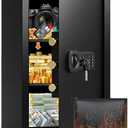 21.65"H Large Safe Box for Home, 5.0 cu ft Anti-Theft Safe with A4 Fireproof Bag, Steel Security Safe with Keypad Lock, Backup Keys, External Power Supply Box, Document Safe for Cash Medicine Document