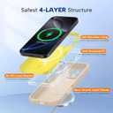 Miracase Magnetic for iPhone 16 Pro Case, [Soft Anti-Scratch Microfiber Lining], Compatible with MagSafe, Liquid Silicone Case Shockproof Drop Protection Phone Case for 16 Pro,Sand