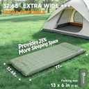 Camping Sleeping Pad, 6" Extra Thick Sleeping Mat with Pillow Built-in Foot Pump, 32.7" Extra Wide Inflatable Sleeping Pads Compact for Camping Backpacking Hiking Traveling Tent (Green)