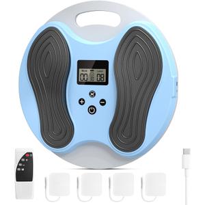 FSA EMS Foot Massager-Nerve Muscle Circulation Stimulator for Neuropathy,NMES Electric Feet Massager for Plantar Fasciitis & Foot Pain - 10 Modes, 20 Intensities,with 4 TENS Muscle Stimulator Pads
