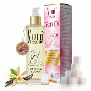 Yoni Oil For Women | Made in USA with Apricot, Jojoba, Vitamin E oil | Daily Moisturizing All Natural Feminine care Oil for Dark Spots, Ingrown Hair | pH Balance | Eliminates Odor | 6.76 oz | Vanilla