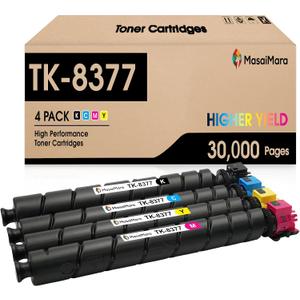 MasaiMara TK-8377 TK8377 High Capacity Compatible Toner Cartridges Replacement for Kyocera TASKalfa 3554ci Printer (Black TK-8377K , Cyan TK-8377C , Magenta TK-8377M , Yellow TK-8377Y , 4-Pack)