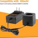 Shentec 3.6V/1.5A Li-on Battery Charger UC3SFL Compatible with Hitachi 3.6V EBM315 326263 326299 Li-ion Battery,EBM3-Series Battery Charger