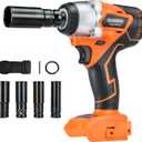 IRONFIST Impact Wrench Compatible with DEWALT 20V Batteries, Cordless Power Impact Wrench with 2 IN 1 Work Head, Electric Brushless Motor, 420Nm Torque (BATTERY NOT INCLUDE)