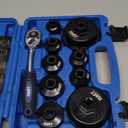 Orion Motor Tech Oil Filter Wrench Set, 10pc Oil Filter Socket Set, 3/8" Drive Metric Oil Filter Cap Wrench Removal Tool Kit, Low Profile Oil Filter Socket Set Compatible with Toyota VW BMW Mercedes (9 Sizes from 24 to 64.5mm)