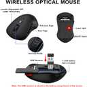 Wireless Keyboard and Mouse Combo, Full Size Quiet Key Computer Keyboard and Cordless Mice with 3 DPI Adjustable, 2.4G Lag-Free, Long Battery Life, Compatible with Windows and Mac Systems, Black