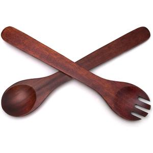 Lipper International Cherry Finished Salad Servers, 12" Long, One Pair