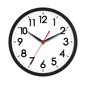 AKCISOT Wall Clock 10 Inch Silent Non-Ticking Modern Clocks Battery Operated - Analog Small Classic for Office, Home, Bathroom, Kitchen, Bedroom, School, Living Room(Black)