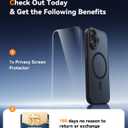 JUESHITUO Magnetic for iPhone 17 Case: Upgraded [Full Camera Protection], with [1X Screen Protector] [Camera Button], 6.3" Case for iPhone 17, Black