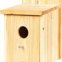 Wooden Bird Houses for Outside Birdhouses Nest Bluebird House for Cardinals Finch Wren Swallow for Garden Viewing 1B (6inch6inch9inch)