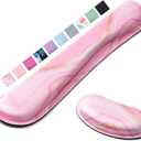 Hoewina Keyboard Wrist Rest,Ergonomic Wrist Rest,Superfine Fabric and Gel Memory Foam Wrist Pad for Computer Keyboard for Easy Typing & Pain Relief, Suitable for Office, Family, Outdoor, Pink Marle