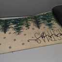 Artoid Mode Pine Trees Snowflakes Merry Christmas Doormat, Winter Home Decor Low-Profile Door Mat Floor Mat 17x47 Inch (1'5" x 3'11" (Rectangular), Green)