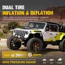 BUNKER INDUST 2 Tire Inflation Deflation System, Rapid High-Flow Air Up Down Kit with Digital Tire Pressure Gauge, 2 Wheels Off Road Tire Deflator Inflate-Up to 200" Wheelbase