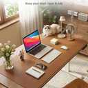 Aothia Faux Leather Desk Mat - Large Mouse Pad, Non-Slip PU Leather Blotter, Waterproof Writing Surface for Office and Home (Brown, 40" x 24")