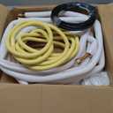 20FT Mini Split Line Set 1/4*1/2 OD HVAC Copper Tube Pipe Extension,3/8 Thickened PE Insulation Coil Air Conditioner Twin Copper Line Heating Equipment Hose with Flared Nuts (20FT (1/4+1/2) with wire)