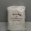 LEEVAN Cotton Runner Rug, 2'x6', White, Reversible, Washable, Bohemian Kitchen Hallway Bathroom Modern Entryway (Cream)