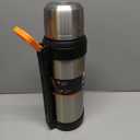 MUCR 88oz Large Coffee Thermo for Travel, 2500ml Insulated Stainless Steel Water Bottle with Cup and Handle, Water Jug for 24hr Hot and Cold drinks, Vacuum Flask for Camping, Fishing & Working, Silver