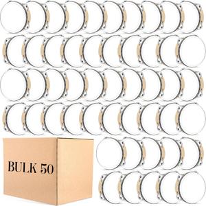 50 Pcs Tambourine Bulk Drum for Adults Operation Christmas Bulk Items Hand Held Percussion Gift Wood Metal Jingles Musical Educational Drum Instrument for Church Wedding Charity Party(6 Inch)