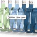 3 x Apple MFi Certified 6Pack iPhone Charger - 3/3/6/6/6/10 FT Lightning Cable USB High Speed Nylon Braided Fast Charging Cord Compatible for iPhone 14/13/12/11 Pro Max/XS MAX/XR/XS/X/8/7/6 Plus