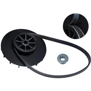 WH03X32217 Washer 1/2 HP Motor Pulley & WH01X24180 Belt & Nut Set Compatible with GE, Replacement Part WH07X24182 WH49X25377 4975025 AP7018598 PS16554753 EAP16554753