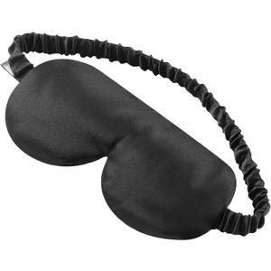 ALASKA BEAR Sleep Mask with Silk-Covered Headband for Hair Care, Silk Eye Mask Comfortable Scrunchy Band Over Ears (Built-in Contour Insert, Luxury 22 Momme) (Black)