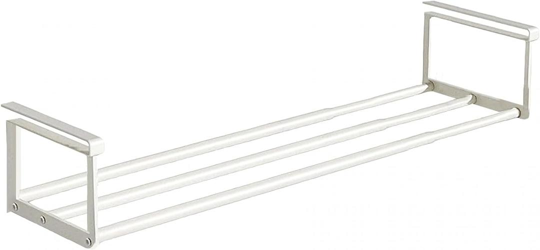 Expandable Shoe Rack Organizer - Adjustable Shoe Rack & Under Cabinet Shelf - for Shoe or Clothing Storage and Organization, Under Shelf Storage (White,1 Pcs)