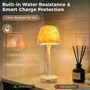 Waterproof Shower Lamp with 16 Color Ocean Wave Projector, Rechargeable LED Light with Remote & Touch Control, 3 White Modes, USB-C, for Bathroom, Bedroom, and Spa Gifts