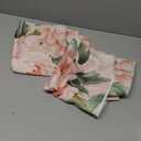 Pink Peony Floral Throw Pillow Covers 18x18 Set of 2, Soft Velvet Decorative Cushion Cases, Shabby Chic Farmhouse Home Decor for Sofa Couch Bed