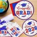 Graduation Decorations 2026,Red and Blue Graduation Plates and Napkins 2026,200pcs Class Of 2026 Party Decorations Tableware for Graduation Party Supplies,Serve 50 (Red and Blue)