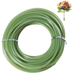 49.2ft Green Tubing Roll Flower Stem Covers Tubes Artificial Accessories for Bundling Artificial Flowers Stems DIY Bouquets Wedding Corsage Arrangement Diameter 5mm