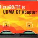 2 Port Micro sd to CF Memory Card Reader Adapter,Dual Port TF Micro sd sdxc sdhc to CF Card Holder High Speed Adapter Support UDMA