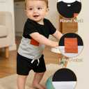 Babymine Toddler Boy Clothes Long Short Sleeve Sweatshirt and Pants Playwear Outfits (Gray)