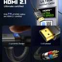 Silkland 10K 8K HDMI 2.1 Cable Certified 2-Pack 6.6FT [4K@120Hz 144Hz, 8K@60Hz, 2K@240Hz] Ultra High Speed HDMI Cable 48Gbps (Upgrade Braided),HDR, eARC, HDCP 2.3, Compatible for/PS5/PS4/Roku TV