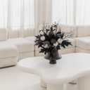 2 x MISSPIN 10 PCS 18 inch Black Fall Decor Bouquets, Fall Decorations Indoor Outdoor Halloween Thanksgiving Farmhouse Arrangement for Front Door Wedding Centerpieces in Autumn (Maple Leaf Pumpkin)