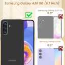 3 x Dretal for Samsung Galaxy A36 5G Case, Galaxy A36 5G Case with Screen Protector, 360 Rotatable Ring Holder Magnetic Kickstand,Plated Gold Edge Slim Soft TPU Protective Phone Cover (Blue, ZH)