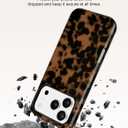 Jusy Magnetic Brown Tortoise Shell Phone Case for iPhone 15 Plus,Black | Compatible with MagSafe,Cute Aesthetic Cheetah Leopard Design,TPU and PC Protective Shockproof Cover
