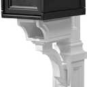 Step2 Atherton Extra Large Mailbox & Post, Weather Resistant, Large Outdoor Mailboxes, Made of Durable Plastic, Easy to Install, Flag Included, Onyx Black